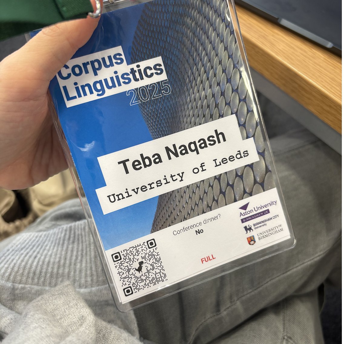 Academic conference badge